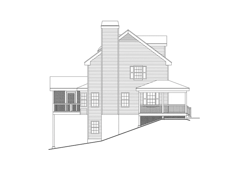 Southern House Plan Left Elevation - Wilkescreek Country Home 007D-0079 - Shop House Plans and More