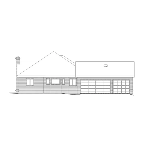 Ranch House Plan Left Elevation - Kasington Contemporary Home 007D-0080 - Search House Plans and More