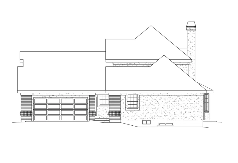 Ranch House Plan Right Elevation - Kasington Contemporary Home 007D-0080 - Search House Plans and More
