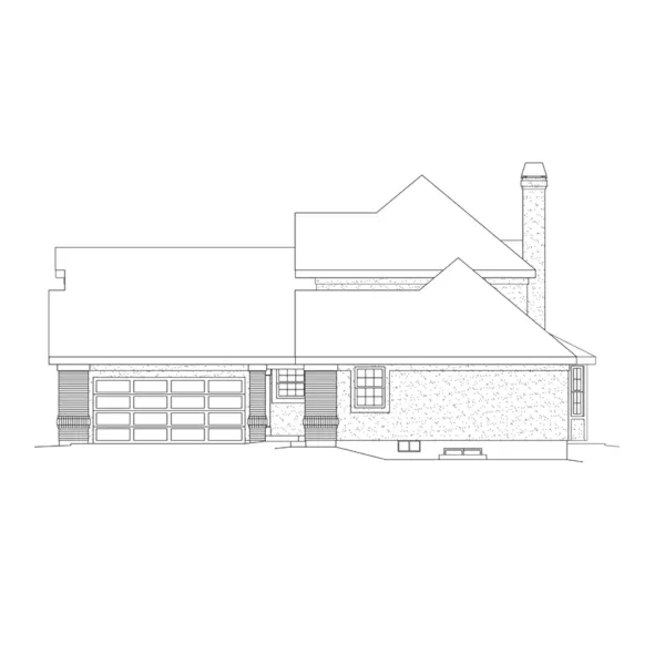 Ranch House Plan Right Elevation - Kasington Contemporary Home 007D-0080 - Search House Plans and More