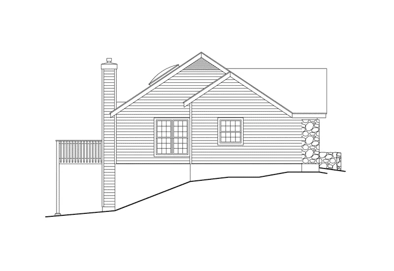 Cabin & Cottage House Plan Left Elevation - Countryfield Ranch Home 007D-0081 - Search House Plans and More