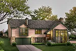 Contemporary House Plan Front Image - Kriegeridge Split-Level Home 007D-0083 - Search House Plans and More