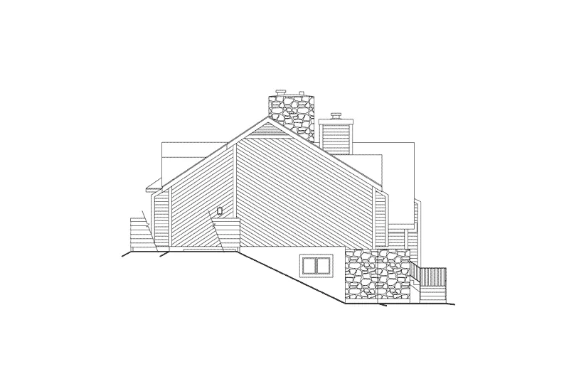 Contemporary House Plan Left Elevation - Kriegeridge Split-Level Home 007D-0083 - Search House Plans and More