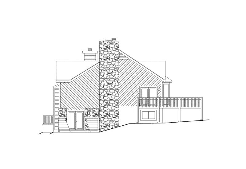 Contemporary House Plan Right Elevation - Kriegeridge Split-Level Home 007D-0083 - Search House Plans and More