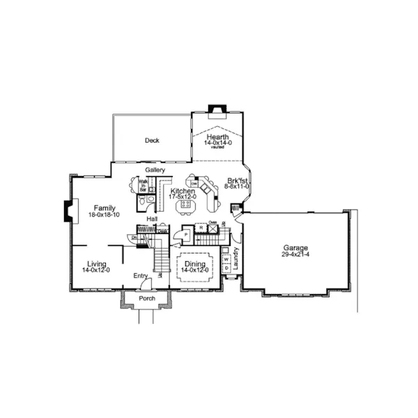 Colonial House Plan First Floor - Whitmoor Luxury Home 007D-0084 - Shop House Plans and More