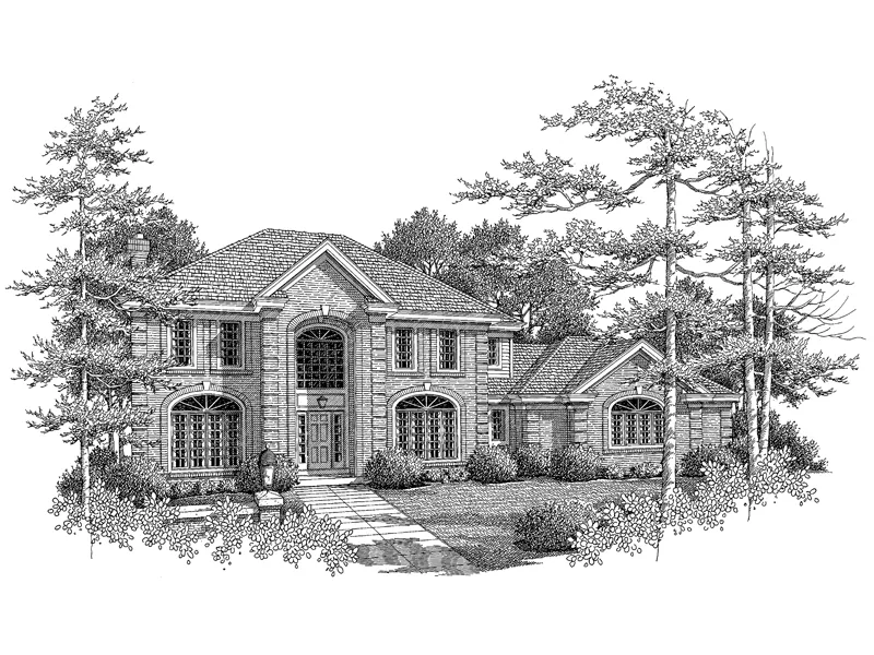 Traditional House Plan Front Image of House - Whitmoor Luxury Home 007D-0084 - Shop House Plans and More