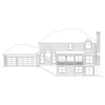 Colonial House Plan Rear Elevation - Whitmoor Luxury Home 007D-0084 - Shop House Plans and More