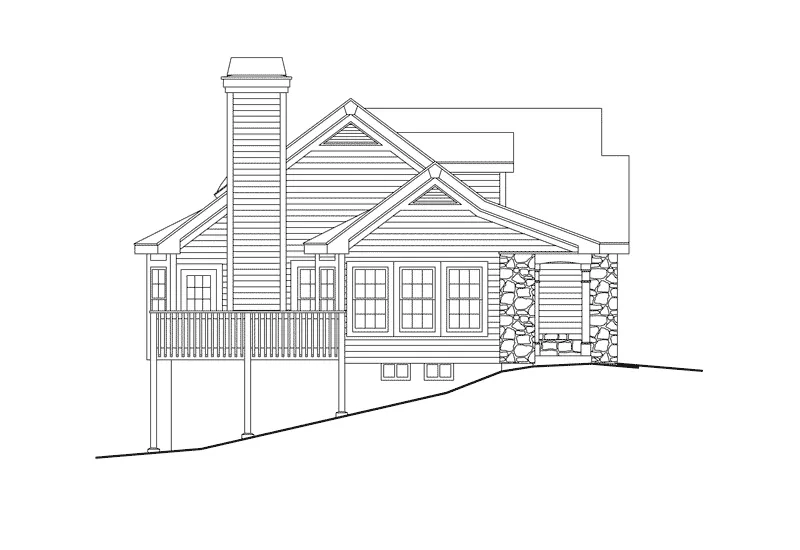 Country House Plan Left Elevation - Maple Hill Country Ranch Home 007D-0085 - Shop House Plans and More