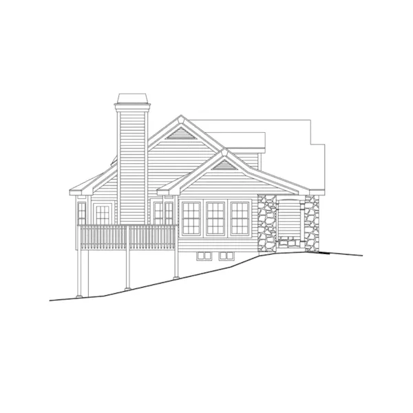 Ranch House Plan Left Elevation - Maple Hill Country Ranch Home 007D-0085 - Shop House Plans and More