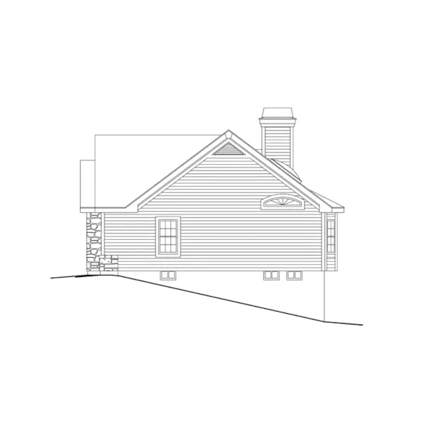 Ranch House Plan Right Elevation - Maple Hill Country Ranch Home 007D-0085 - Shop House Plans and More