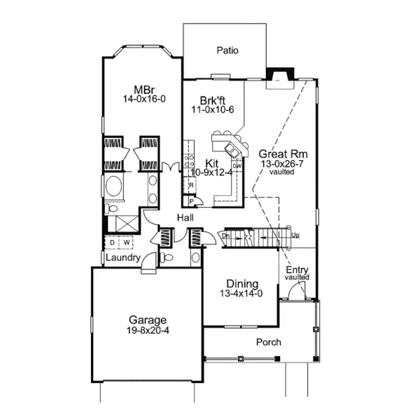 Contemporary House Plan First Floor - Hampton Park Traditional Home 007D-0086 - Search House Plans and More