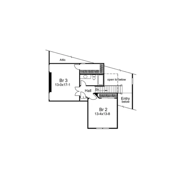 Contemporary House Plan Second Floor - Hampton Park Traditional Home 007D-0086 - Search House Plans and More