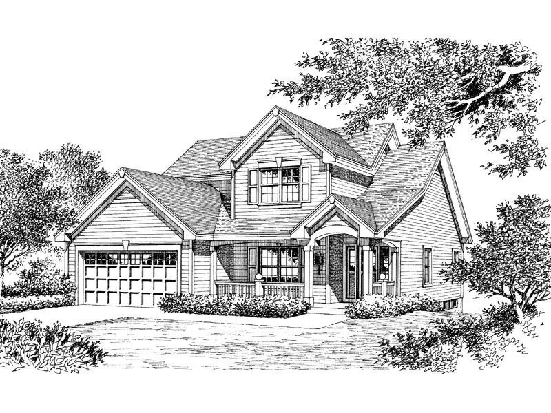 Traditional House Plan Front Image of House - Hampton Park Traditional Home 007D-0086 - Search House Plans and More