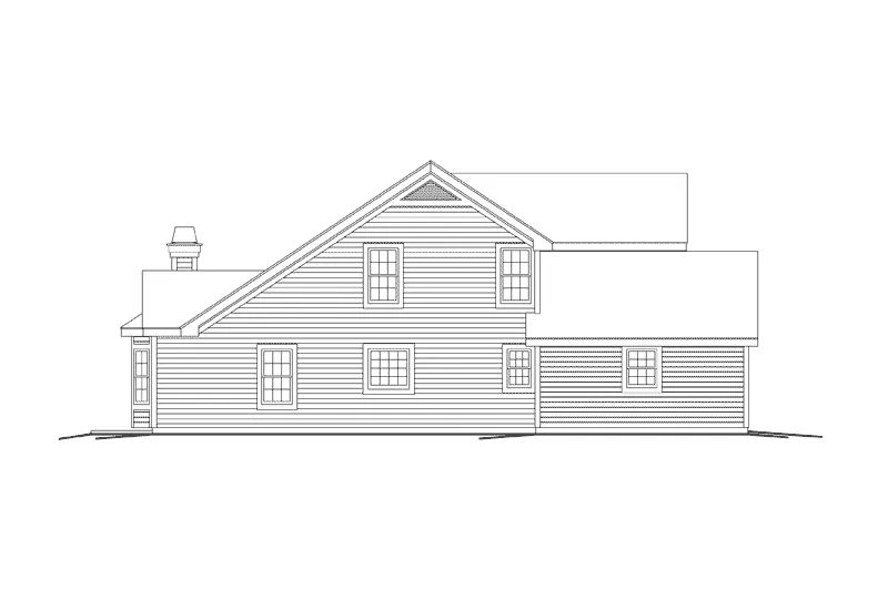 Traditional House Plan Left Elevation - Hampton Park Traditional Home 007D-0086 - Search House Plans and More