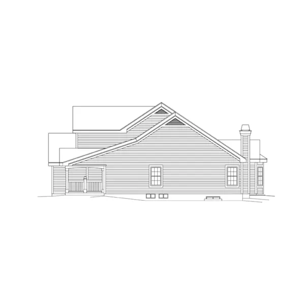 Contemporary House Plan Right Elevation - Hampton Park Traditional Home 007D-0086 - Search House Plans and More