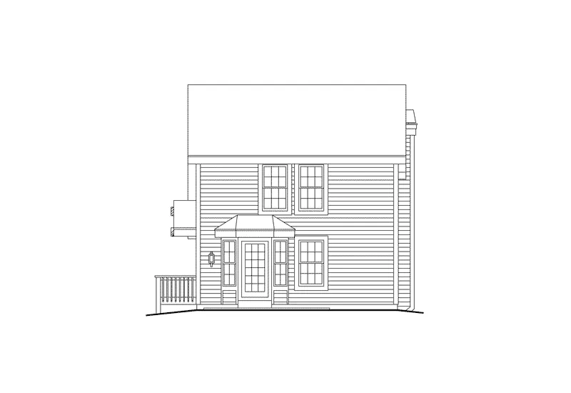 Modern House Plan Rear Elevation - Siminridge Sloping Lot Home 007D-0087 - Shop House Plans and More