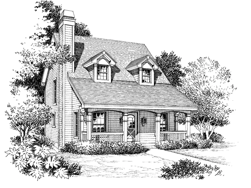 Cabin & Cottage House Plan Front Image of House - Brook Hill Country Home 007D-0088 - Search House Plans and More