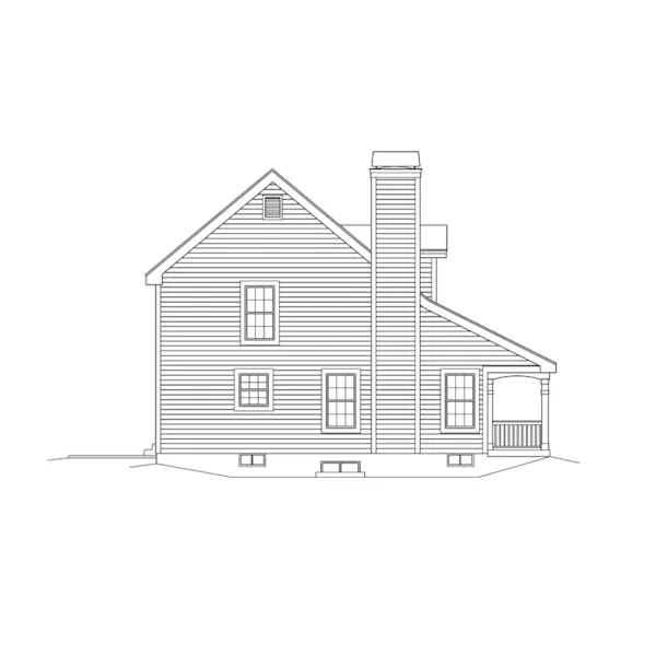 Cabin & Cottage House Plan Left Elevation - Brook Hill Country Home 007D-0088 - Search House Plans and More