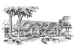 Craftsman House Plan Front Image of House - Chrystelle Atrium Home 007D-0089 - Search House Plans and More