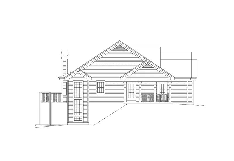 Traditional House Plan Left Elevation - Chrystelle Atrium Home 007D-0089 - Search House Plans and More