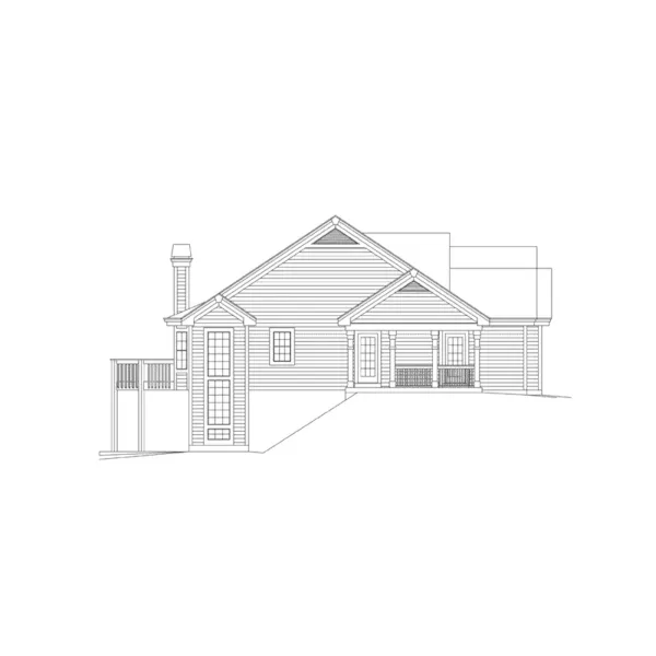 Arts & Crafts House Plan Left Elevation - Chrystelle Atrium Home 007D-0089 - Search House Plans and More