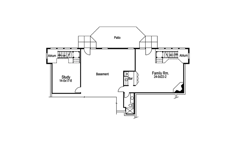 Traditional House Plan Optional Lower Level - Chrystelle Atrium Home 007D-0089 - Search House Plans and More