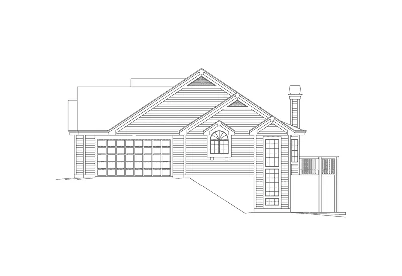 Craftsman House Plan Right Elevation - Chrystelle Atrium Home 007D-0089 - Search House Plans and More