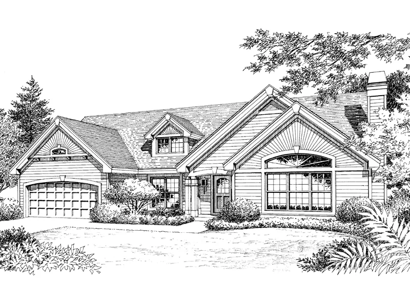 Traditional House Plan Front Image of House - Elsey Ranch Home 007D-0090 - Search House Plans and More