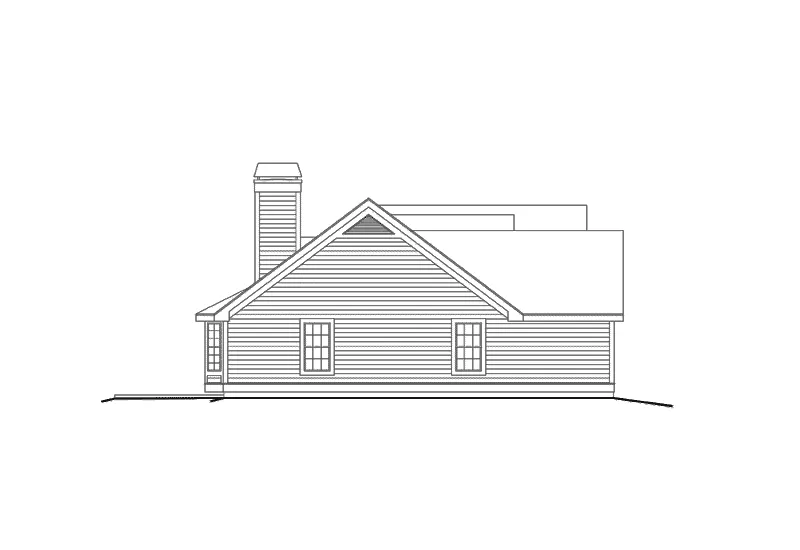 Ranch House Plan Left Elevation - Elsey Ranch Home 007D-0090 - Search House Plans and More
