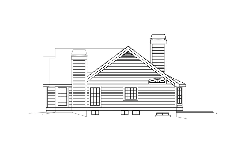 Traditional House Plan Right Elevation - Elsey Ranch Home 007D-0090 - Search House Plans and More