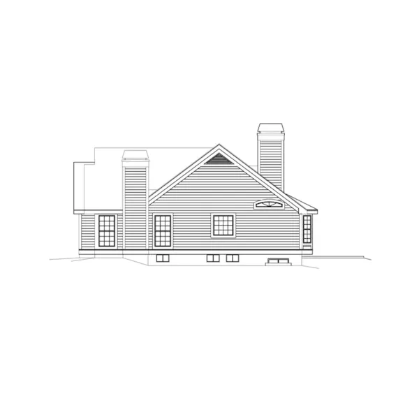 Bungalow House Plan Right Elevation - Elsey Ranch Home 007D-0090 - Search House Plans and More