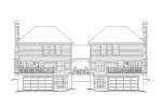 Multi-Family House Plan Rear Elevation - Bedford Hill Country Duplex 007D-0091 - Search House Plans and More