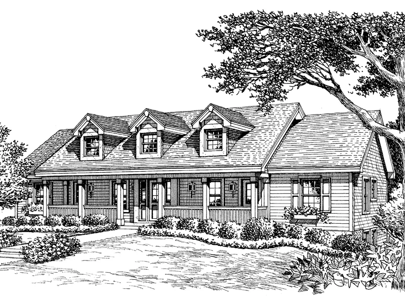 Country House Plan Front Image of House - Norwood Hills Country Fiveplex 007D-0092 - Shop House Plans and More