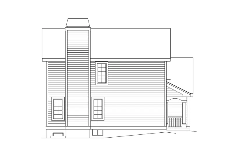 Country House Plan Left Elevation - Patterson Place Duplex Home 007D-0094 - Shop House Plans and More