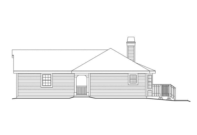 Vacation House Plan Right Elevation - Cottage Grove Duplex Home 007D-0095 - Search House Plans and More