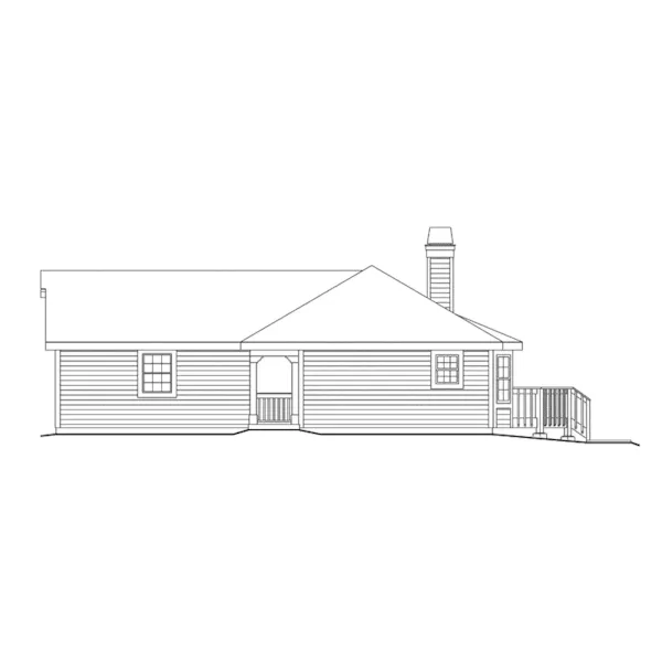 Vacation House Plan Right Elevation - Cottage Grove Duplex Home 007D-0095 - Search House Plans and More