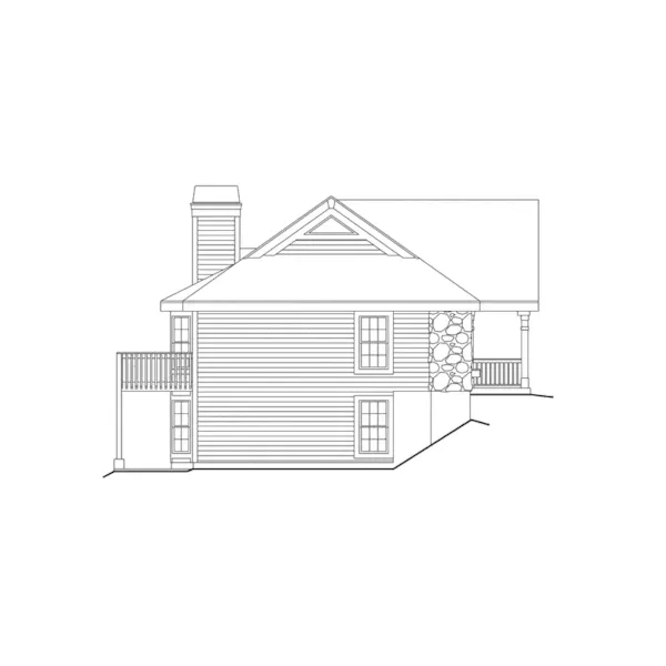 Rustic House Plan Left Elevation - Shadywood Manor Fourplex Home 007D-0096 - Shop House Plans and More