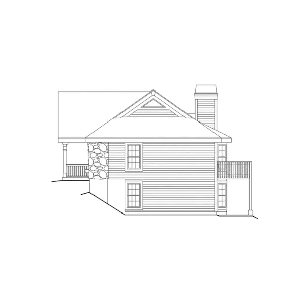 Rustic House Plan Right Elevation - Shadywood Manor Fourplex Home 007D-0096 - Shop House Plans and More