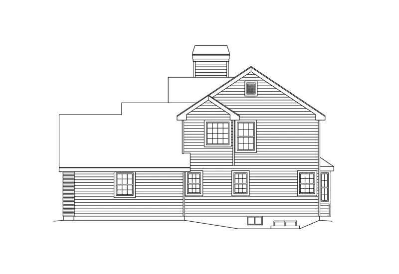 Traditional House Plan Right Elevation - Ashley Place Duplex Home 007D-0097 - Search House Plans and More