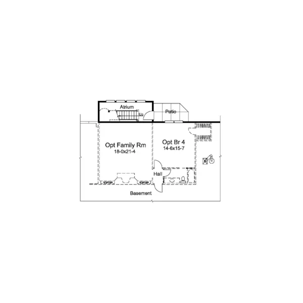 Sunbelt House Plan Optional Lower Level - Tampa Bay Atrium Ranch Home 007D-0098 - Shop House Plans and More