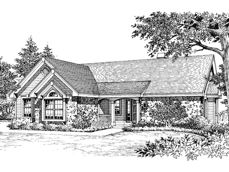 Country House Plan Front Image of House - Pineridge Country Home 007D-0099 - Shop House Plans and More