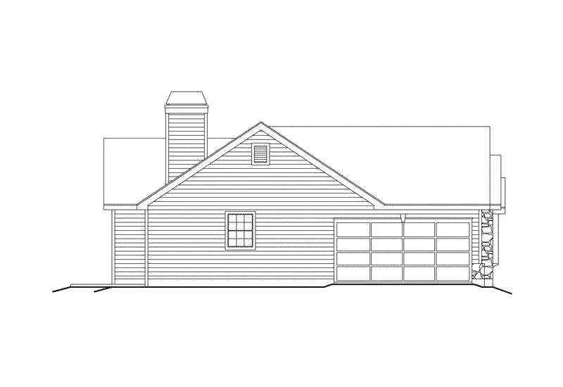 Country House Plan Left Elevation - Pineridge Country Home 007D-0099 - Shop House Plans and More