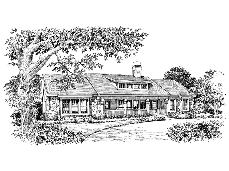 Ranch House Plan Front Image of House - Stoneridge Country Home 007D-0101 - Shop House Plans and More