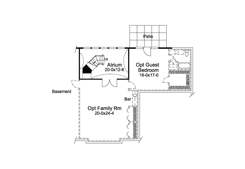 Rustic House Plan Lower Level Floor - Stoneridge Country Home 007D-0101 - Shop House Plans and More
