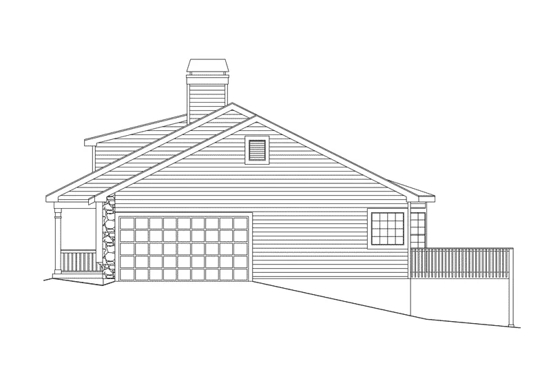Ranch House Plan Right Elevation - Stoneridge Country Home 007D-0101 - Shop House Plans and More
