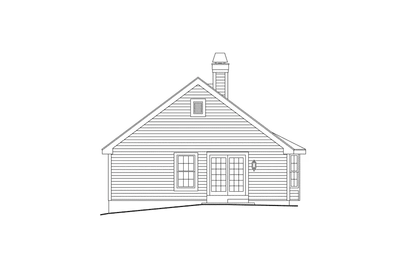 Cabin & Cottage House Plan Rear Elevation - Fairmont Narrow Lot Home 007D-0102 - Search House Plans and More