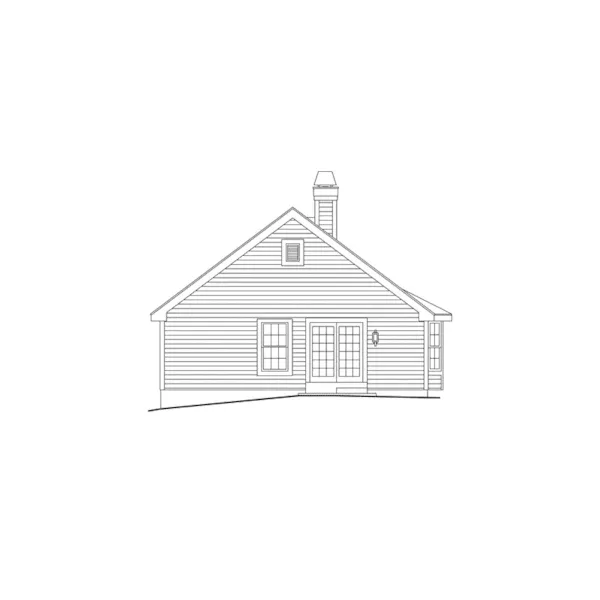 Cabin & Cottage House Plan Rear Elevation - Fairmont Narrow Lot Home 007D-0102 - Search House Plans and More