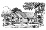 Vacation House Plan Front Image of House - Ashridge Atrium Narrow Lot Home 007D-0103 - Search House Plans and More