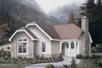 Ranch House Plan Front of Home - Ashridge Atrium Narrow Lot Home 007D-0103 - Search House Plans and More