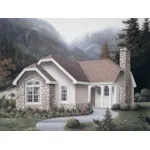 Cabin & Cottage House Plan Front of Home - Ashridge Atrium Narrow Lot Home 007D-0103 - Search House Plans and More